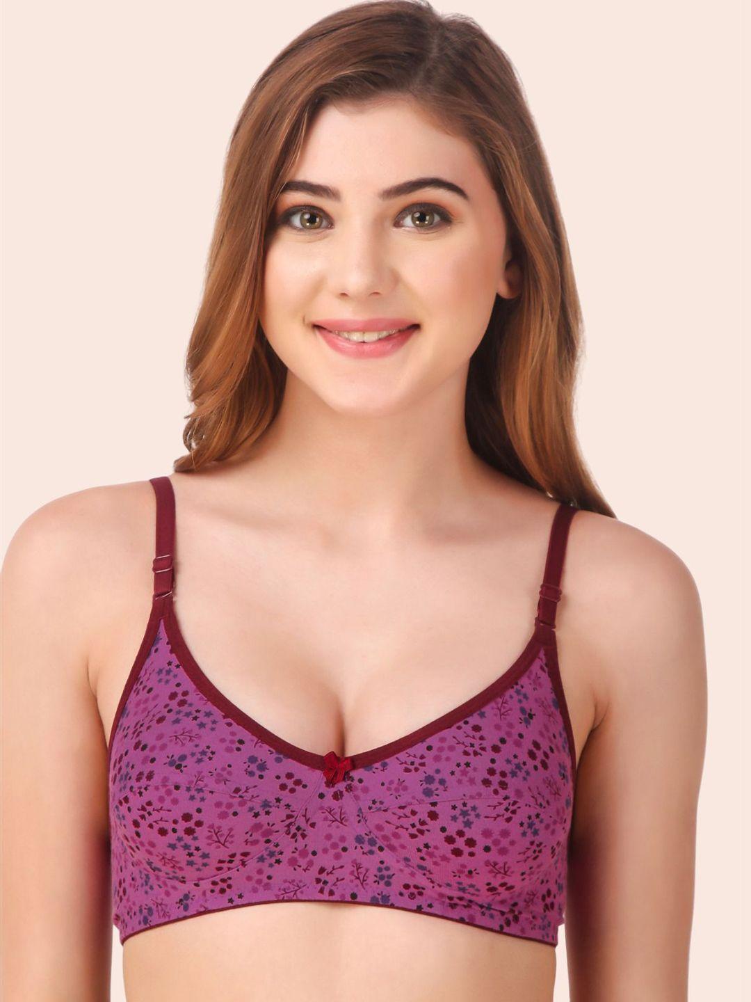 fasense floral printed everyday non padded bra