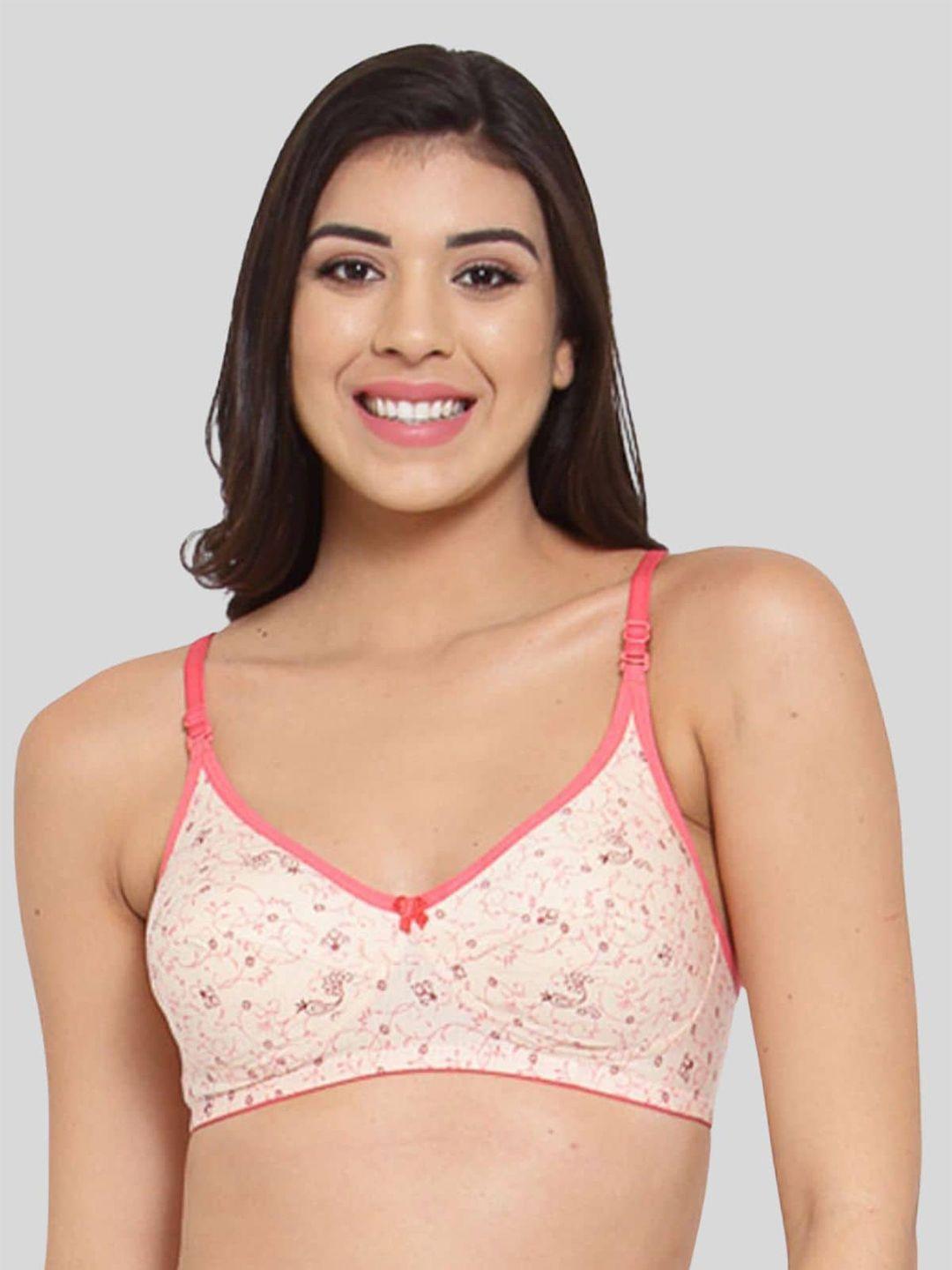 fasense floral printed non-padded cotton bra