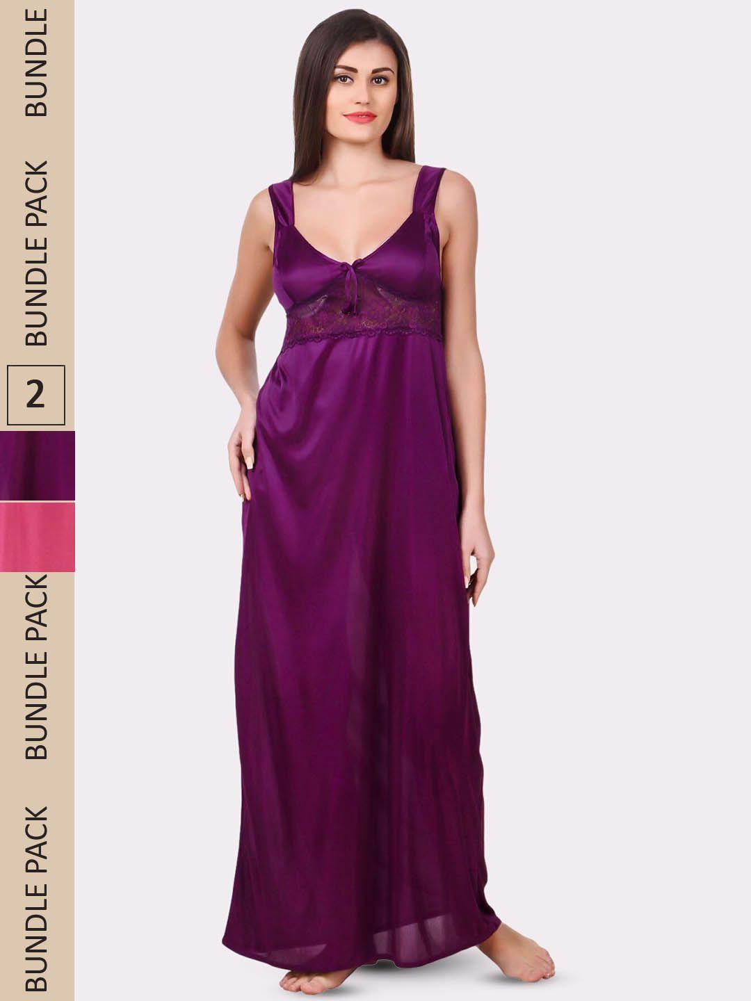 fasense purple maxi nightdress