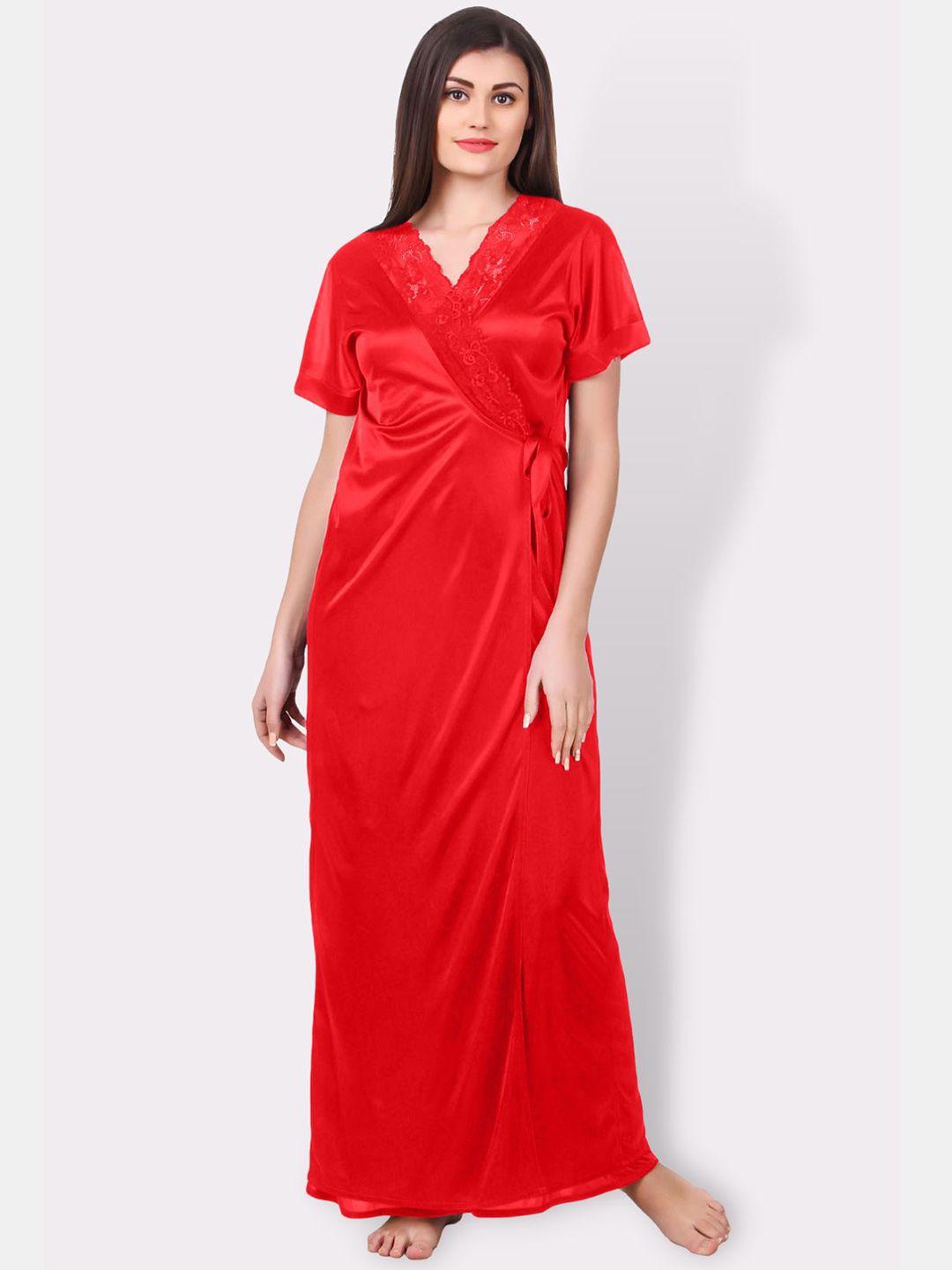 fasense red maxi nightdress