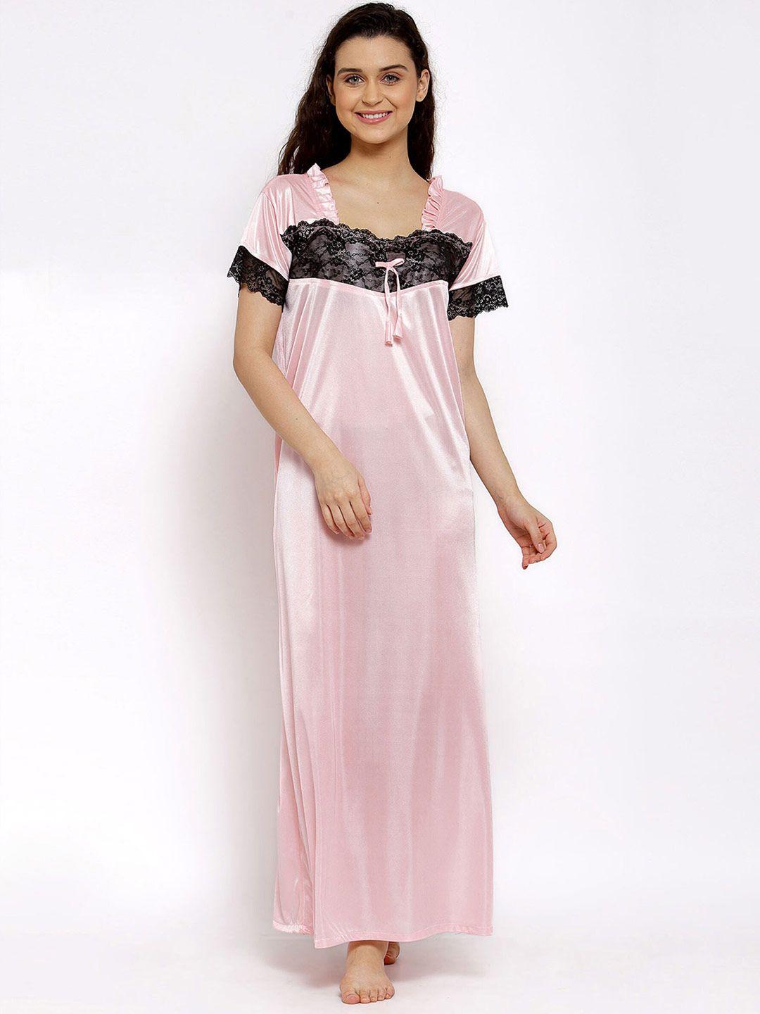 fasense woman pink maxi nightdress