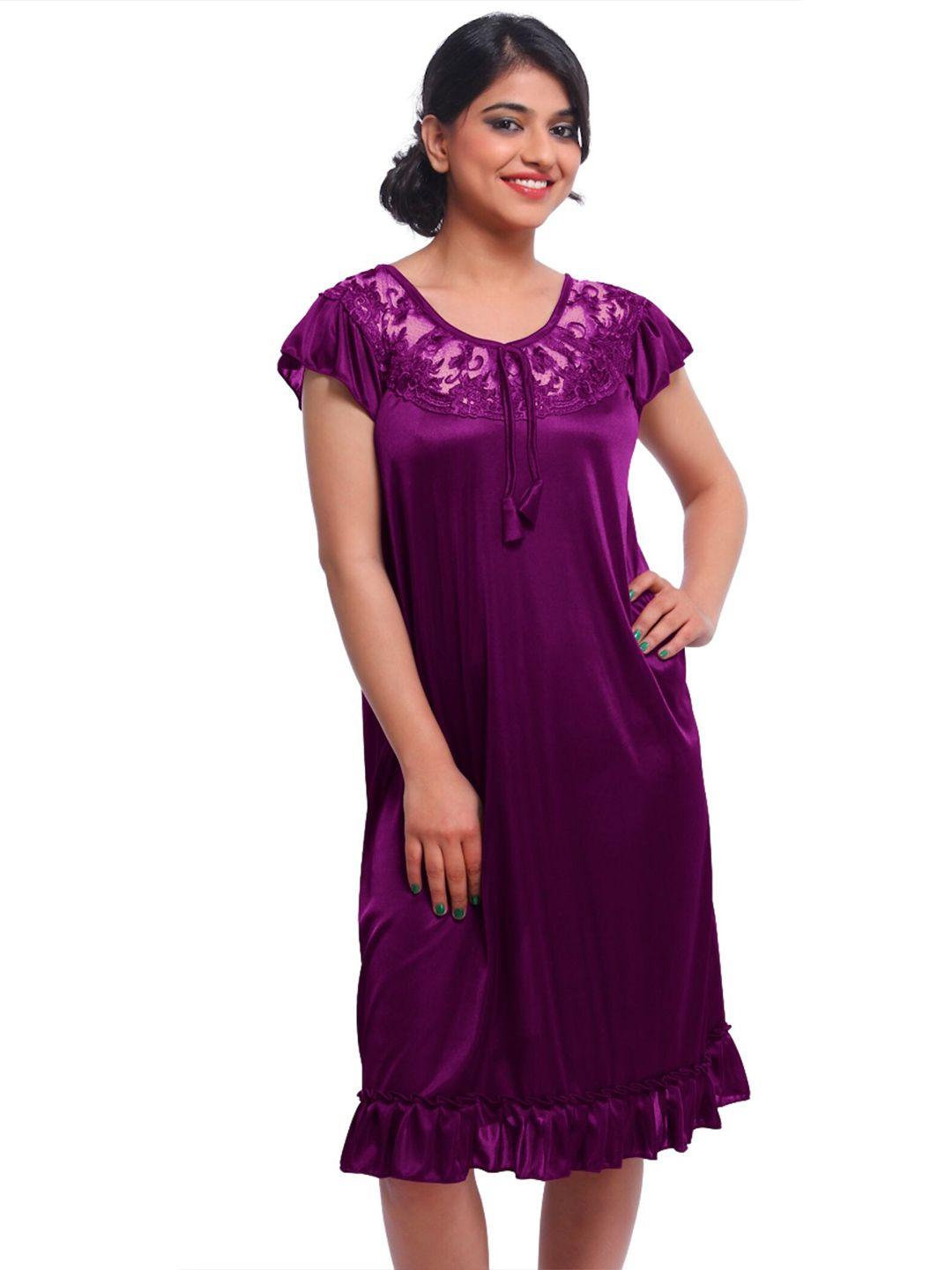 fasense women purple nightdress