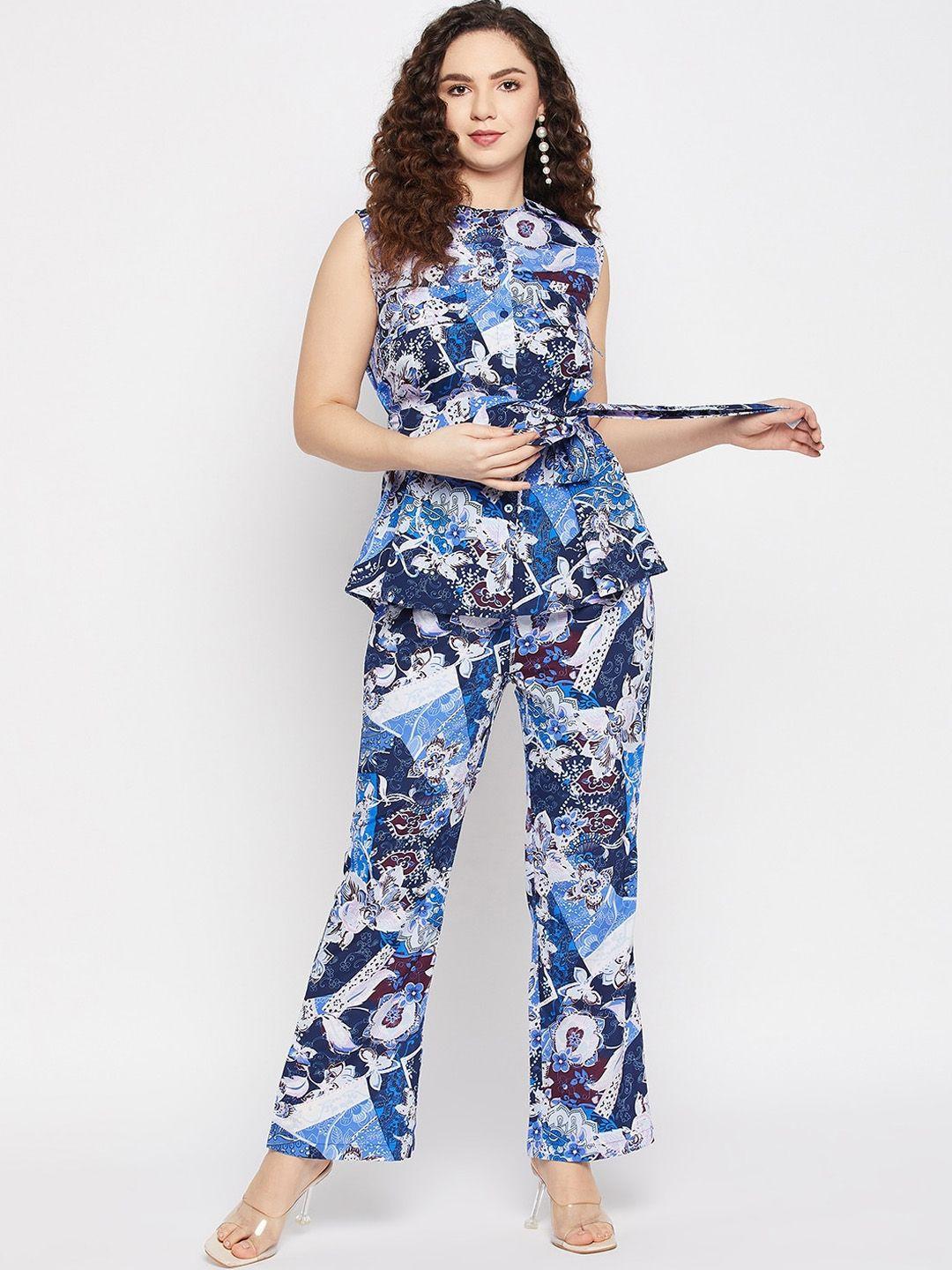 fashfun floral printed top & trouser co-ords