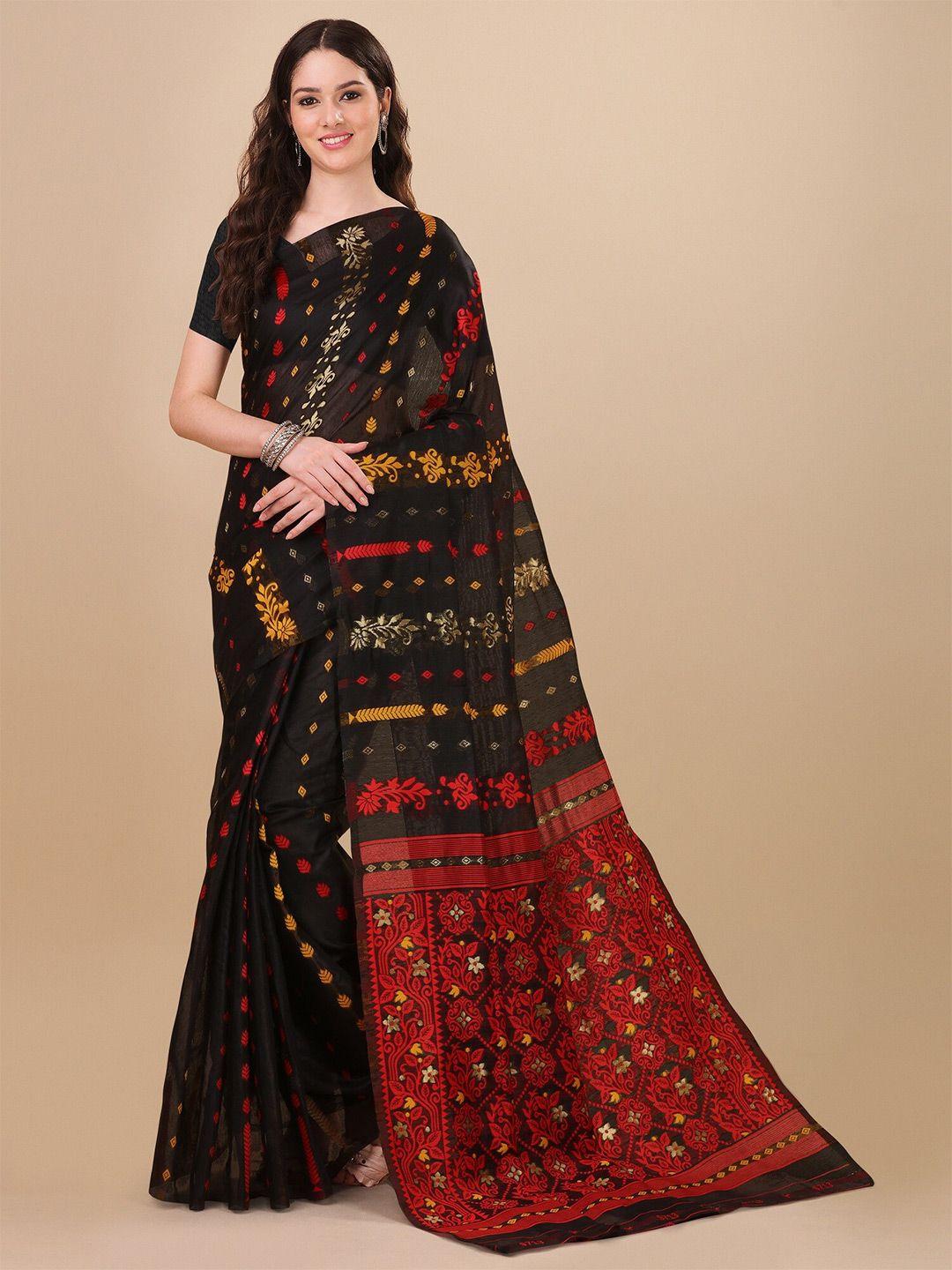 fashion booms ethnic motif woven design pure cotton jamdani saree
