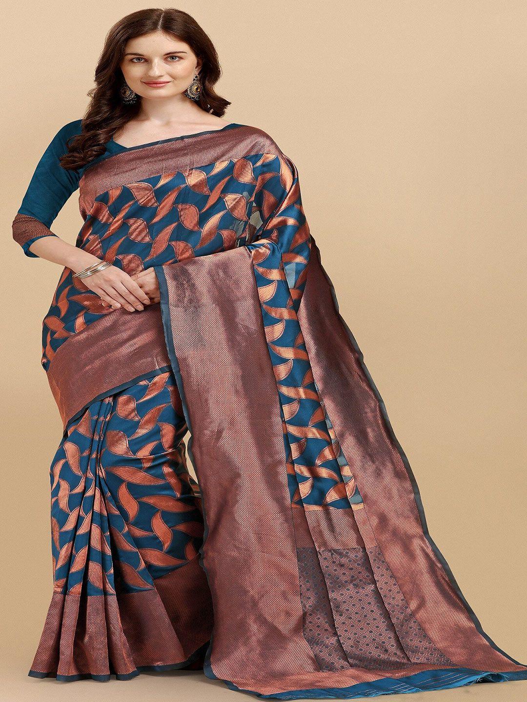 fashion booms ethnic motif woven design zari pure silk kanjeevaram saree