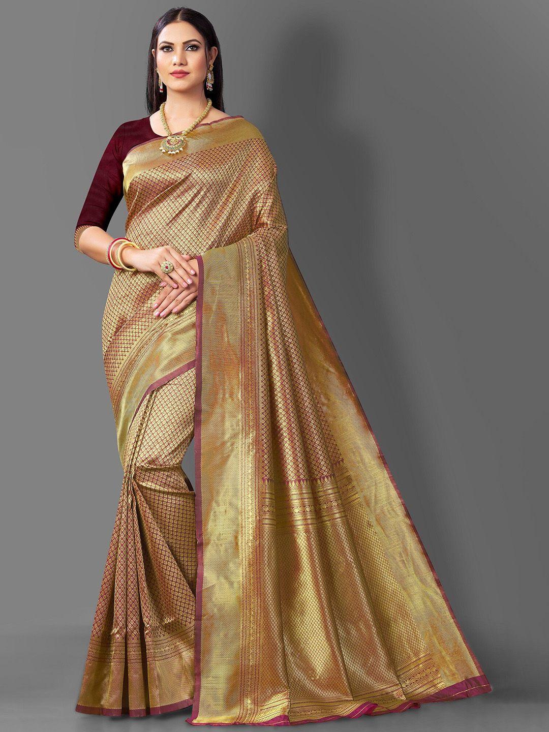 fashion booms ethnic motif zari pure silk banarasi saree