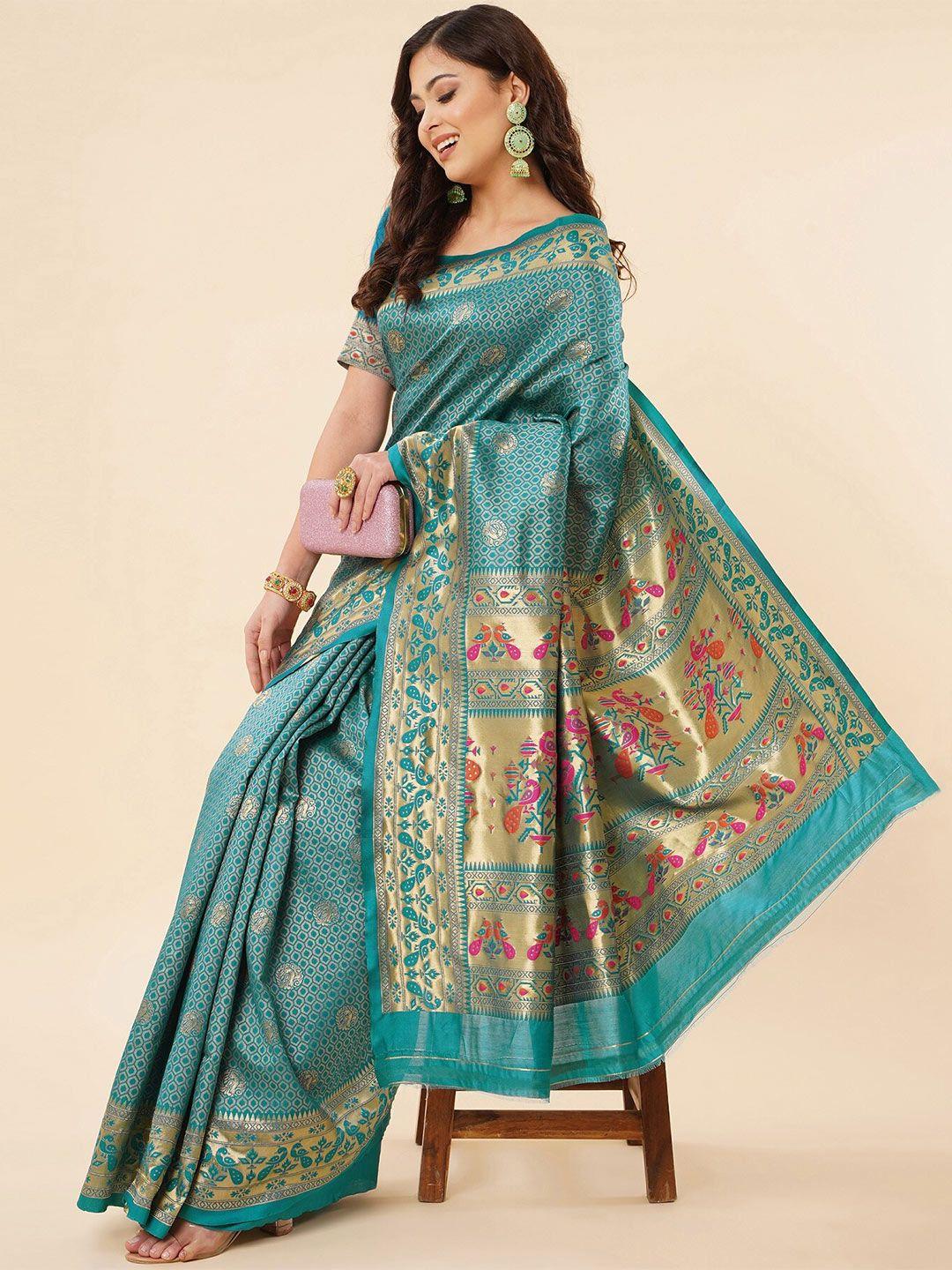 fashion booms woven design zari pure silk kanjeevaram saree