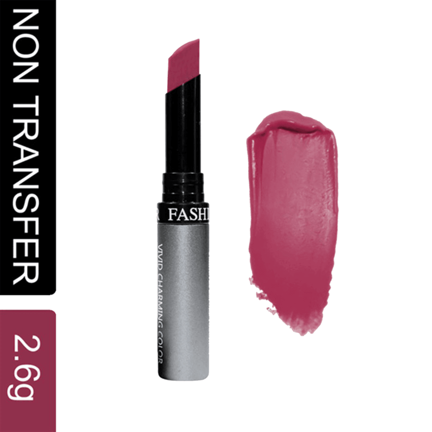 fashion colour kiss lip no transfer lipstick - 19 fuchsia pink (2.6g)