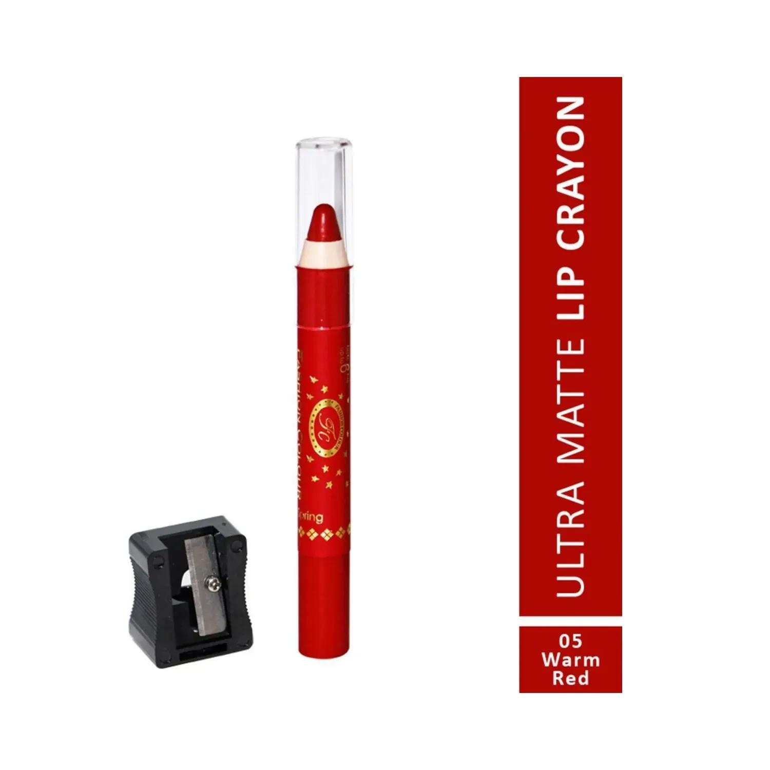 fashion colour ultra matte lip crayon - 05 warm red (2.8g)