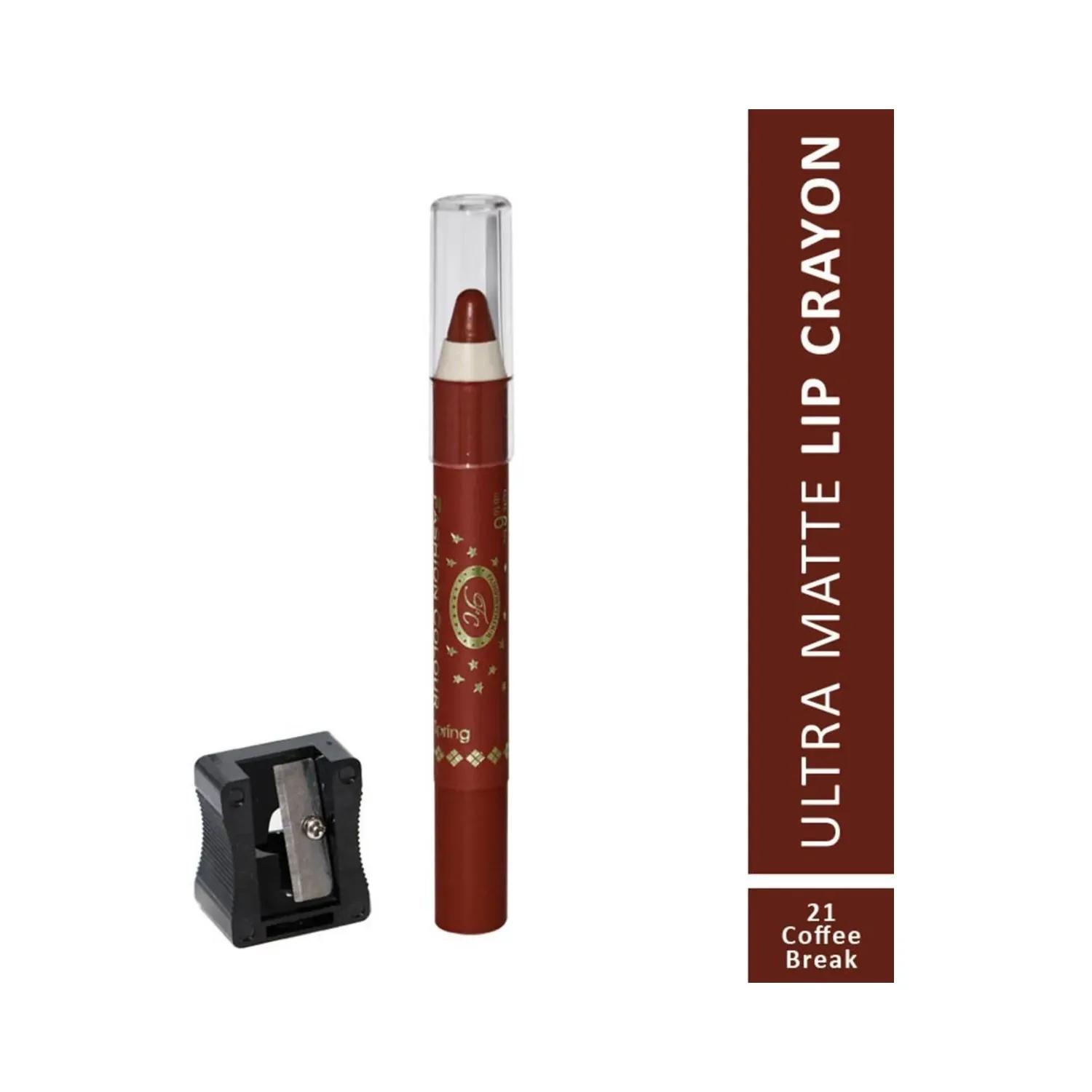 fashion colour ultra matte lip crayon - 21 coffee break (2.8g)