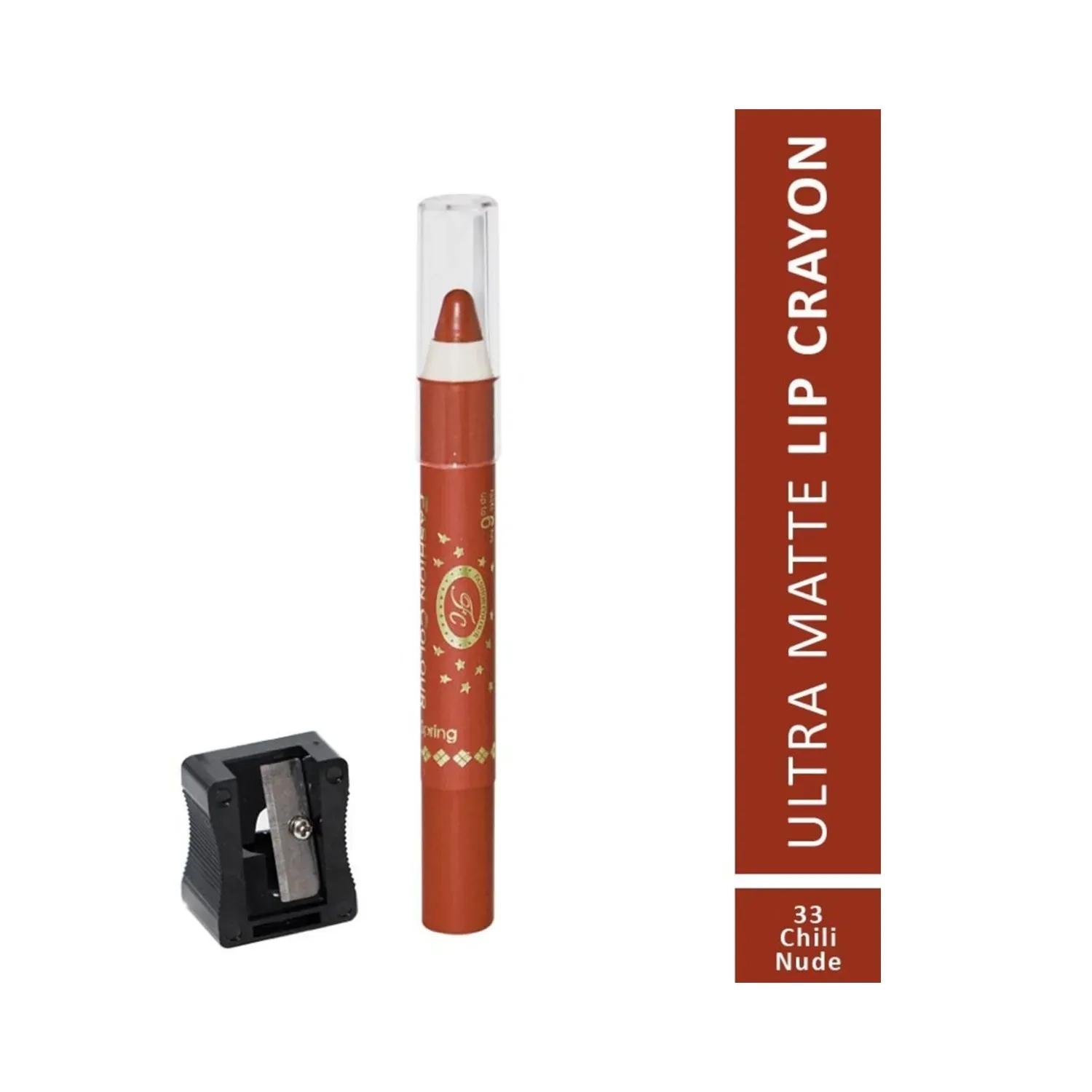 fashion colour ultra matte lip crayon - 33 chilli nude (2.8g)