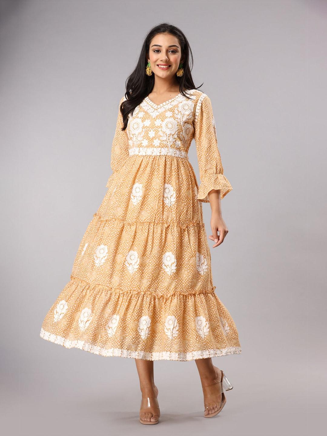 fashion-dwar-ethnic-motifs-embroidered-tiered-empire-midi-dress