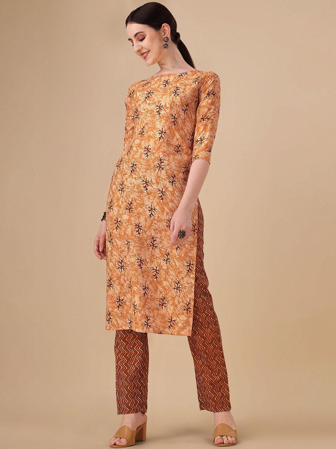 fashion basket ethnic motifs printed regular kurta with trousers