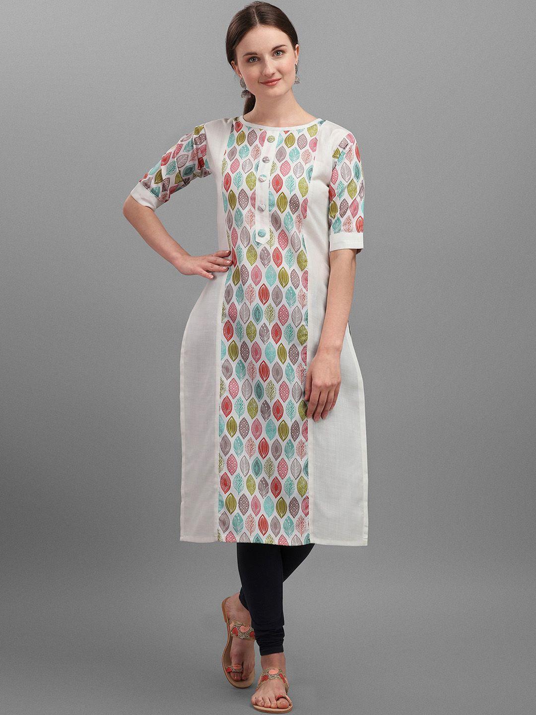 fashion booms women multicoloured floral printed kurta
