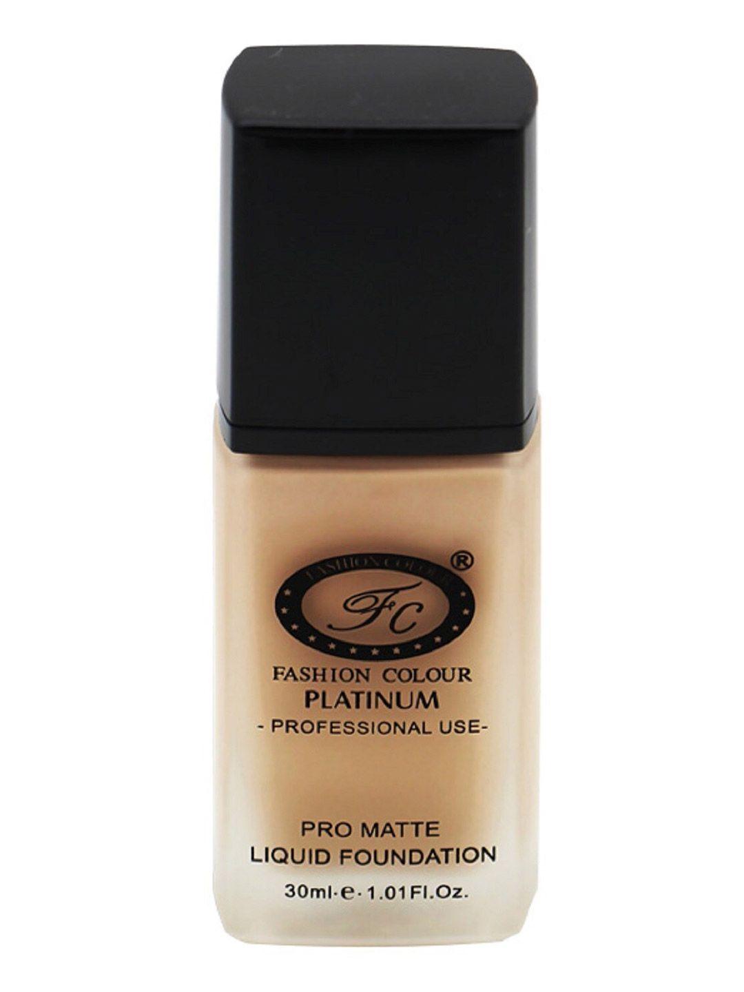 fashion colour platinum pro matte fade-proof longwear liquid foundation 30 ml - sun