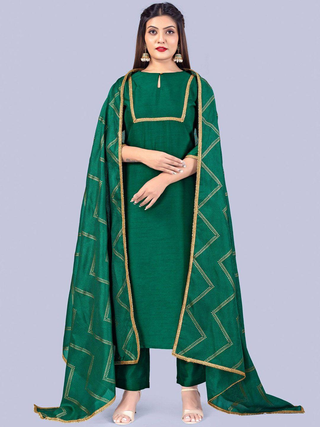 fashion dream ethnic motifs yoke design kurta with trousers & dupatta