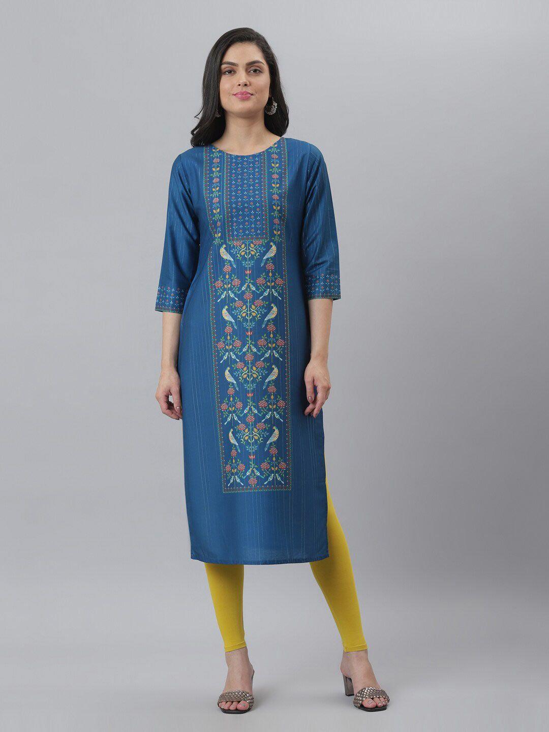 fashion dream floral printed straight kurta