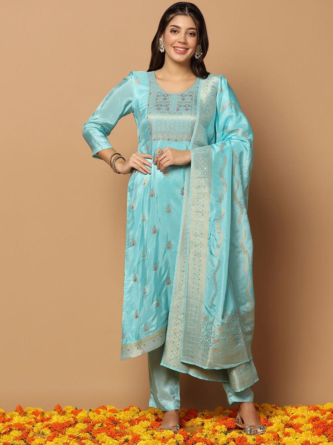 fashion dream regular kurta with trousers & with dupatta