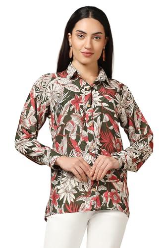 fashion dream women’s regular fit high-low shirt(fdwsrt00007 mnd s_mehndi_s)