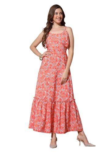 fashion dream women’s ruffle hem maxi dresses (fdwdrs00144 org l_orange_l)