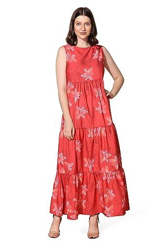 fashion dream women’s tiered maxi dresses (fdwdrs00084 rst xs_rust_xs)