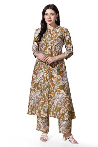 fashion dream women's muslin printed salwar suit set(fdwset00151 mst s_mustard_s)