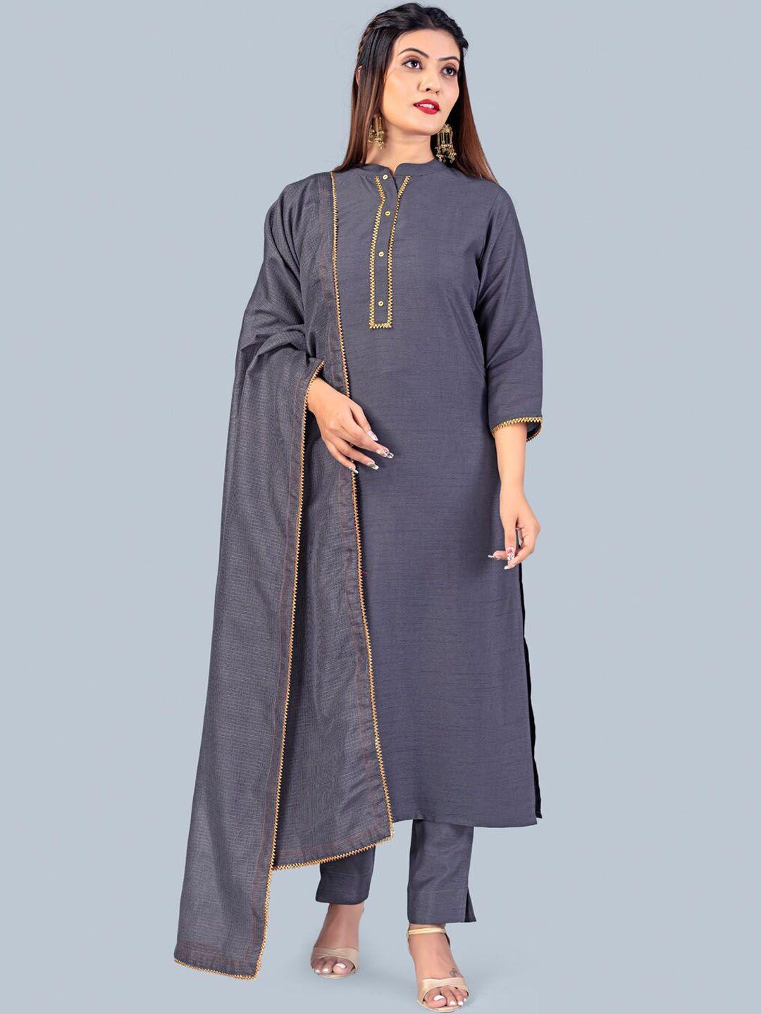 fashion dream women gotta patti kurta with trousers & dupatta