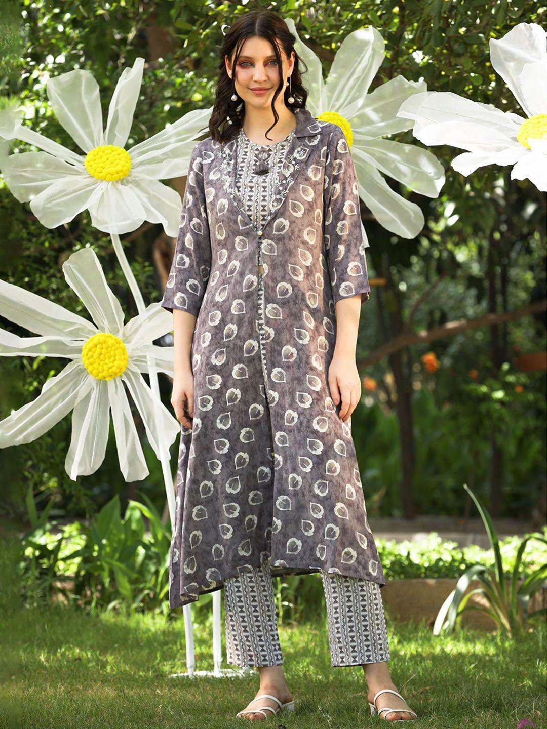 fashion dwar printed pure cotton co-ords