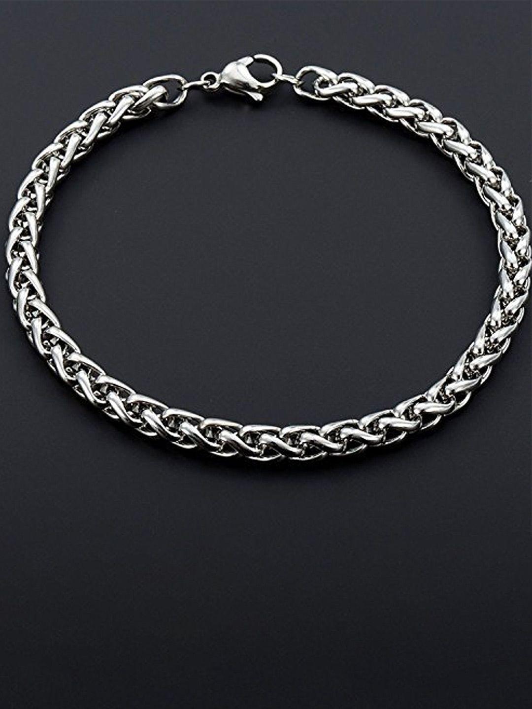 fashion frill men silver-plated link bracelet