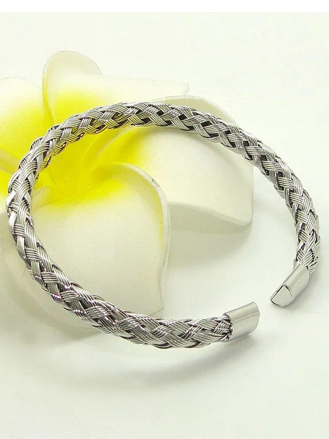 fashion frill women silver-toned silver-plated cuff bracelet