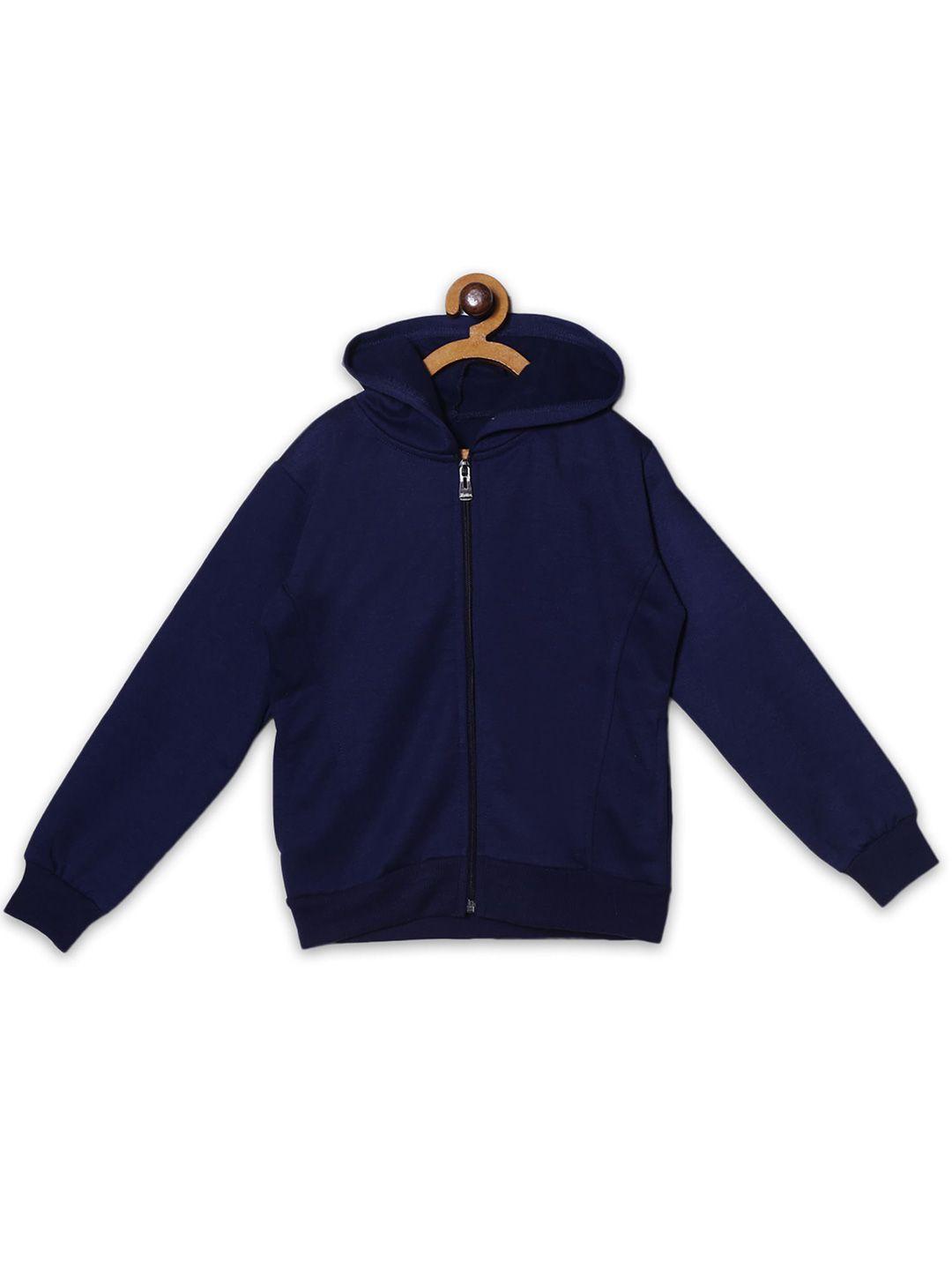 fashionable boys fleece hooded front-open sweatshirt