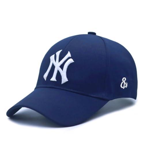 fashionable latest 3d embroidered cotton adjustable baseball caps for men (navy blue e)