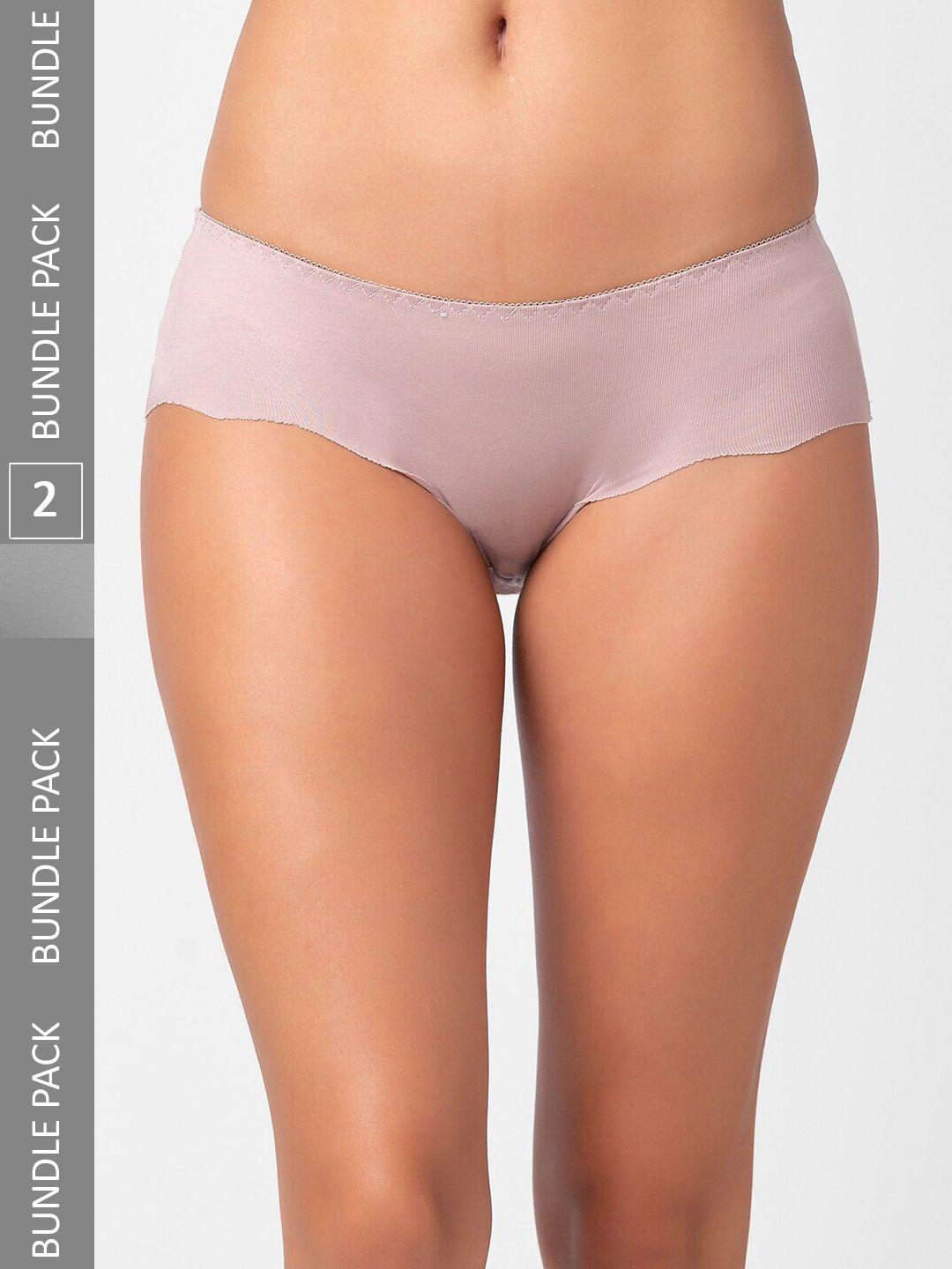 fashionrack women pack of 2 assorted cotton hipster briefs