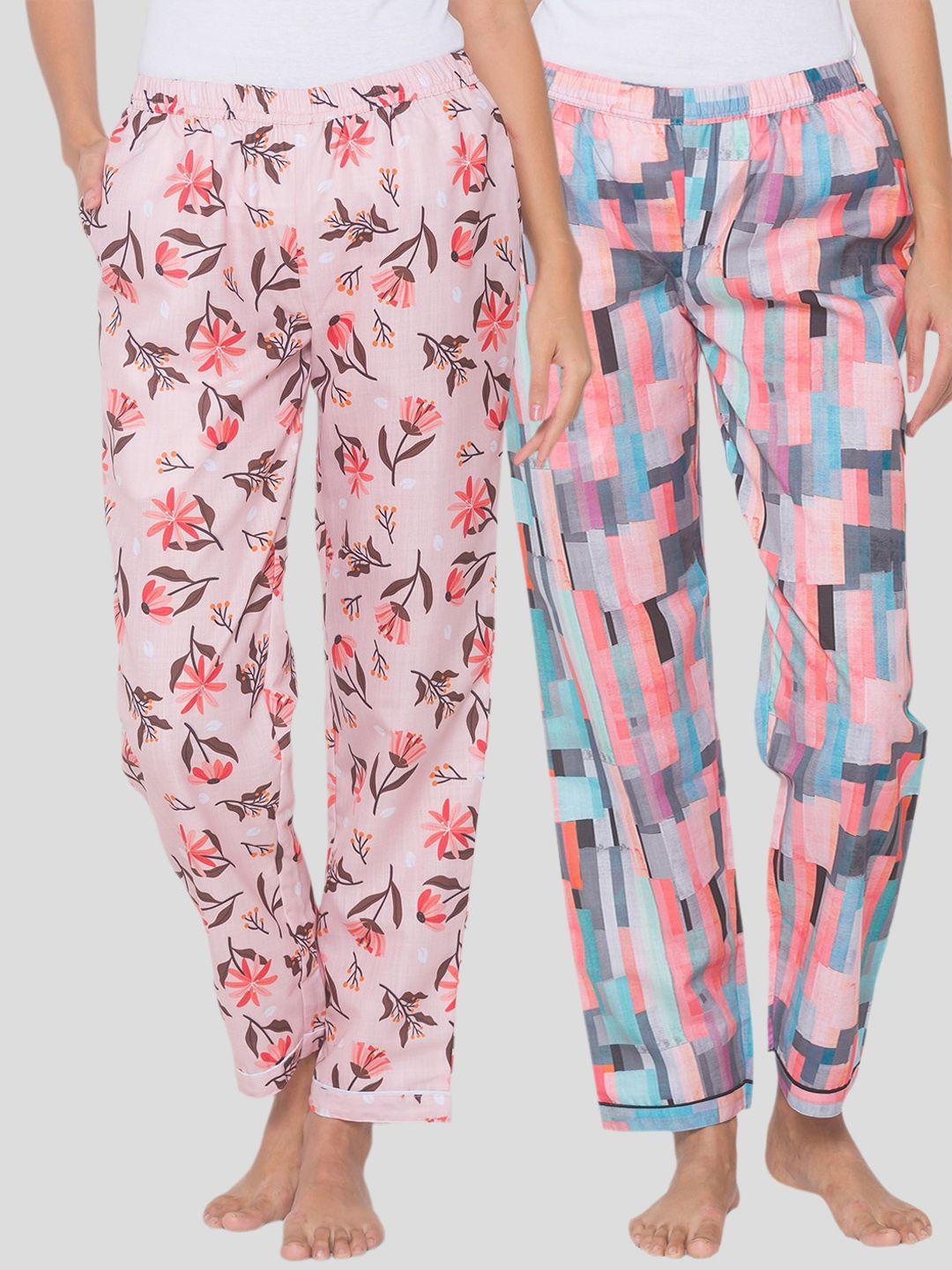 fashionrack women set of 2 printed lounge pants