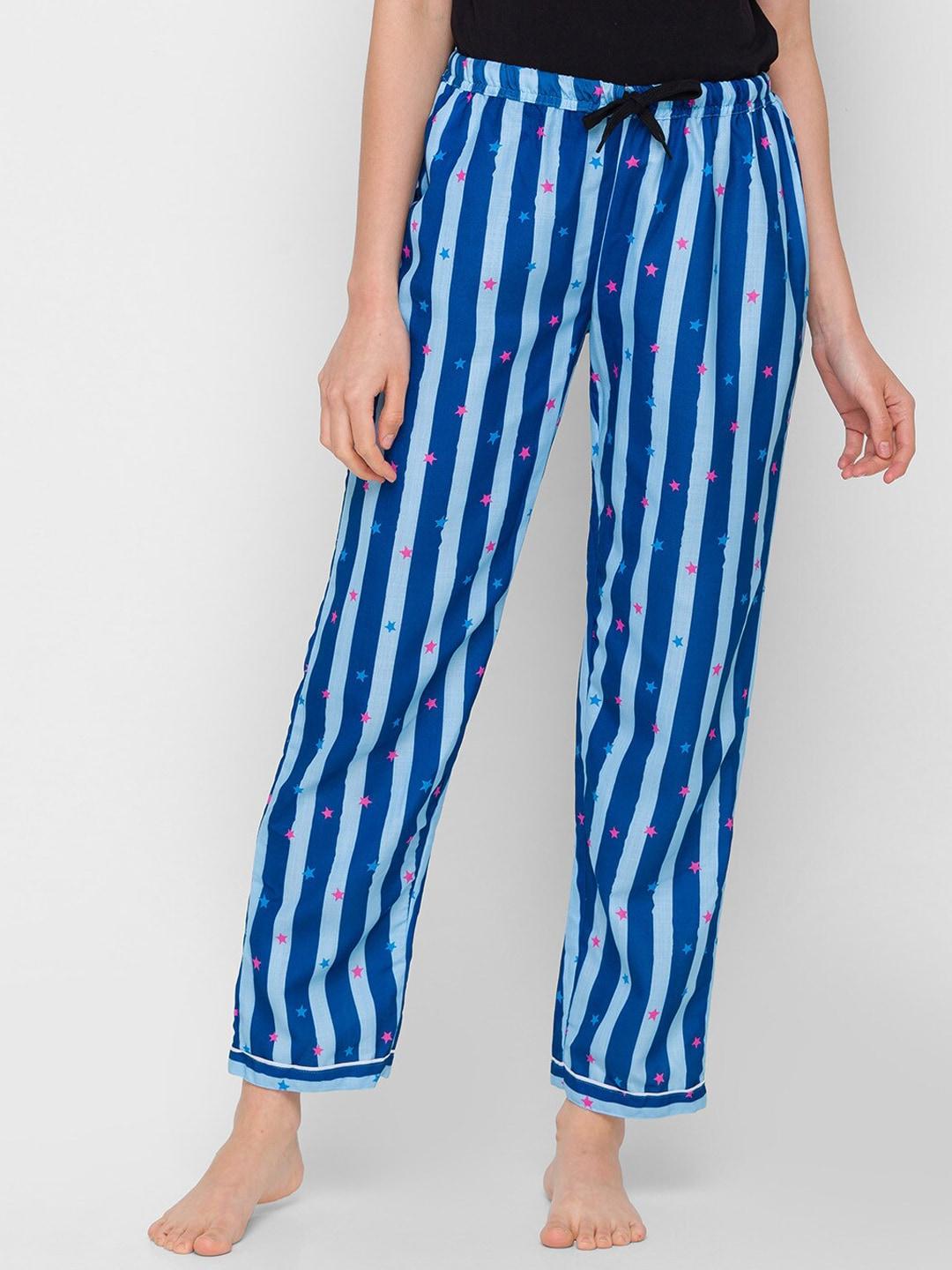 fashionrack women striped cotton lounge pants