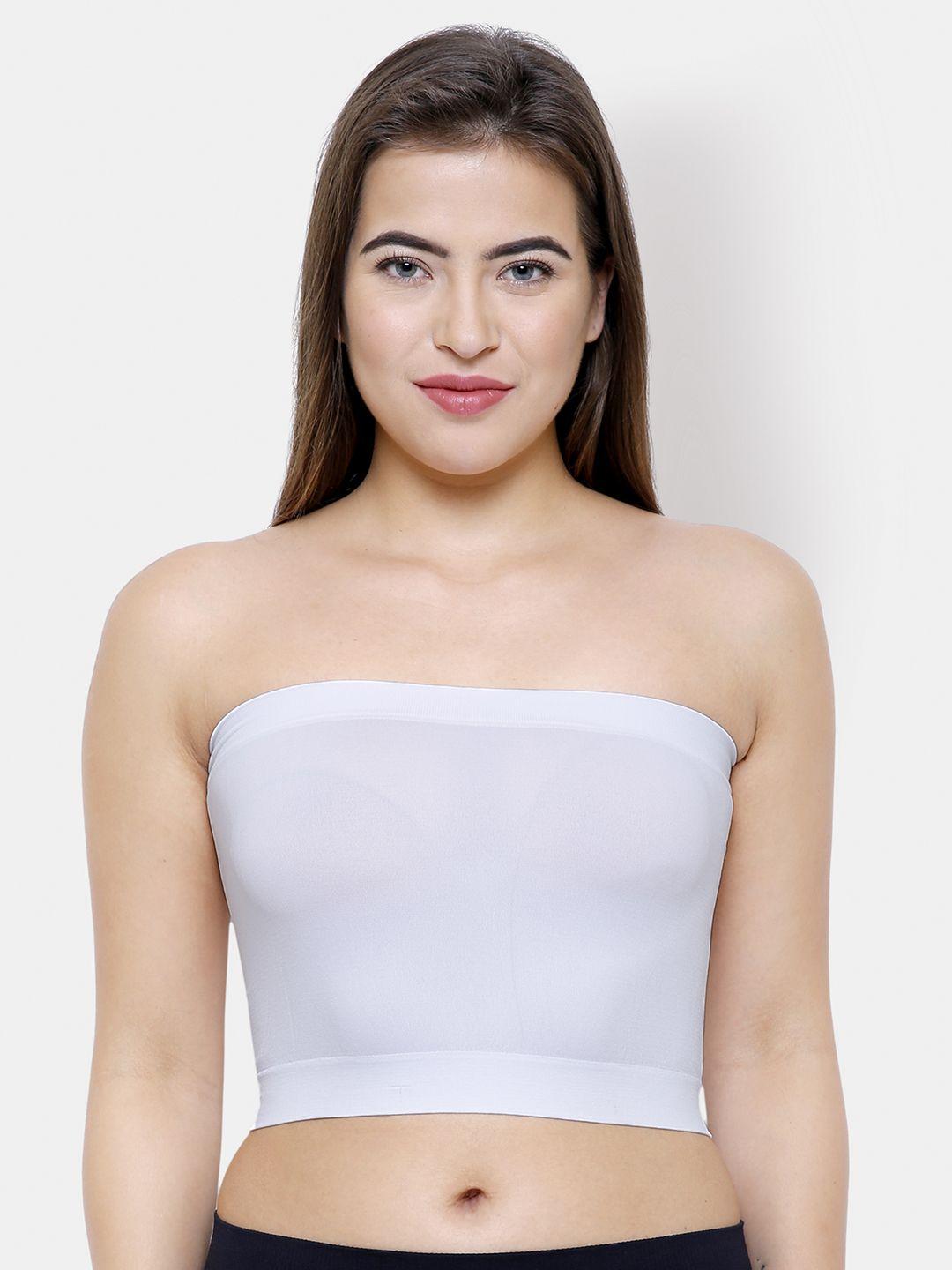 fashionrack women white solid strapless camisole 4018