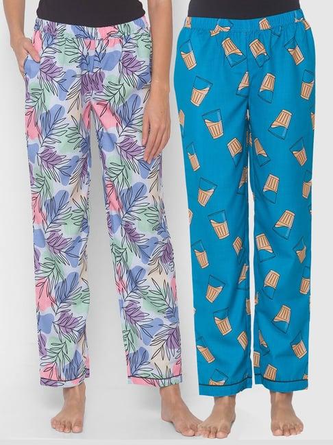 fashionrack blue abstract pyjamas with pocket (pack of 2)