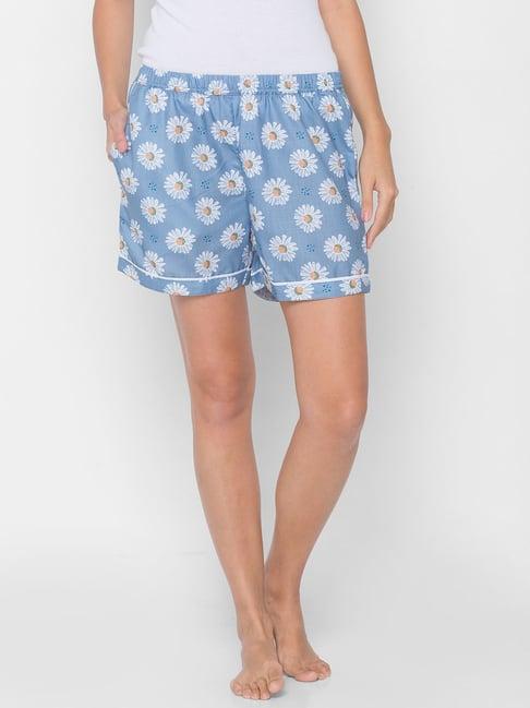 fashionrack blue floral shorts with pocket