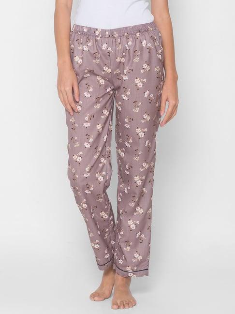 fashionrack brown floral pyjamas with pocket