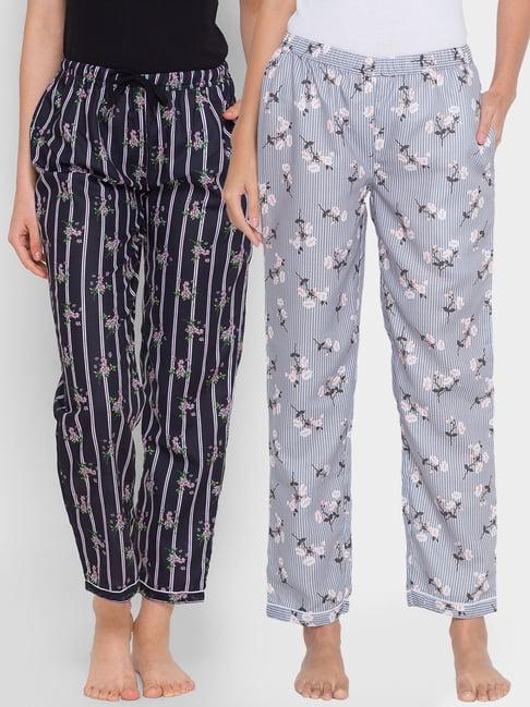 fashionrack grey & black stripes pyjamas with pocket (pack of 2)