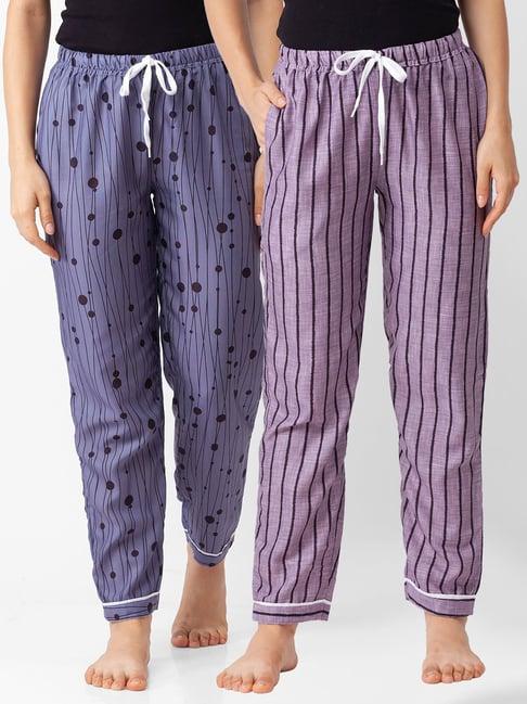 fashionrack grey stripes pyjamas with pocket (pack of 2)