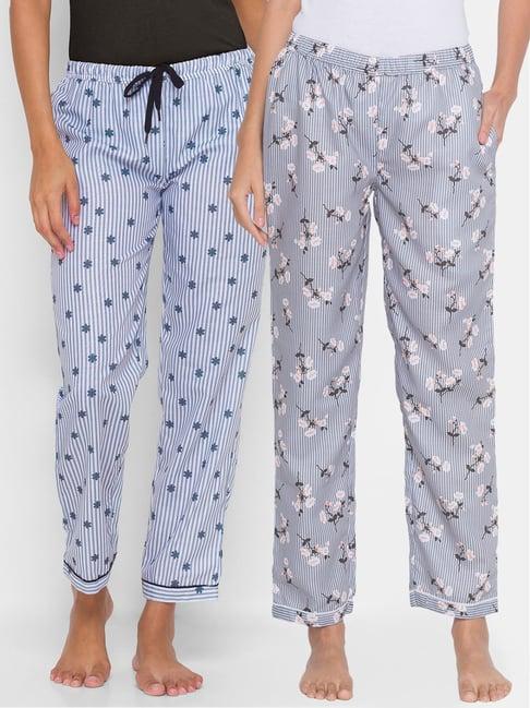 fashionrack grey stripes pyjamas with pocket (pack of 2)