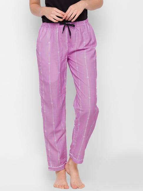 fashionrack purple stripes pyjamas with pocket