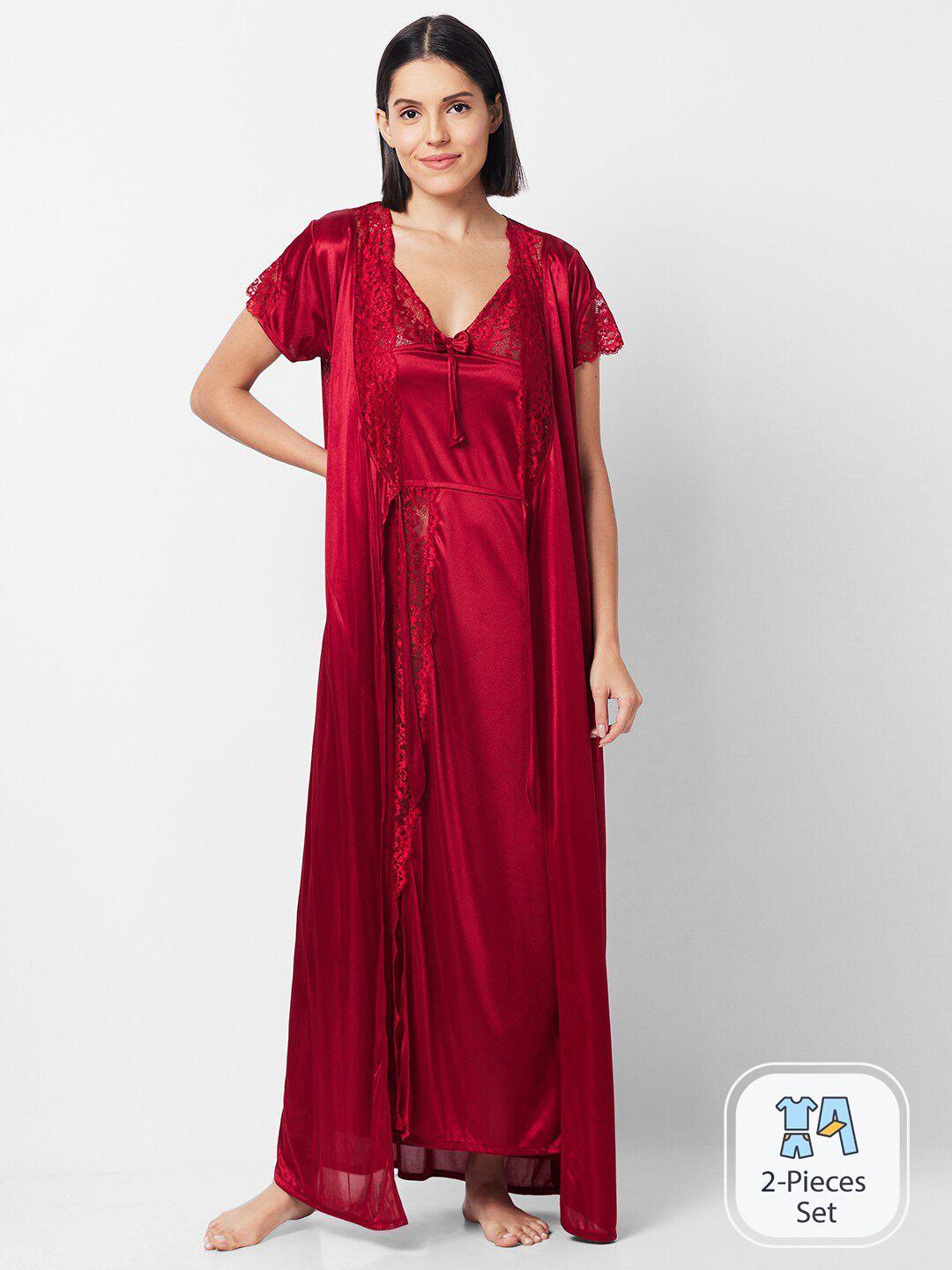 fashionrack satin nightdress with robe