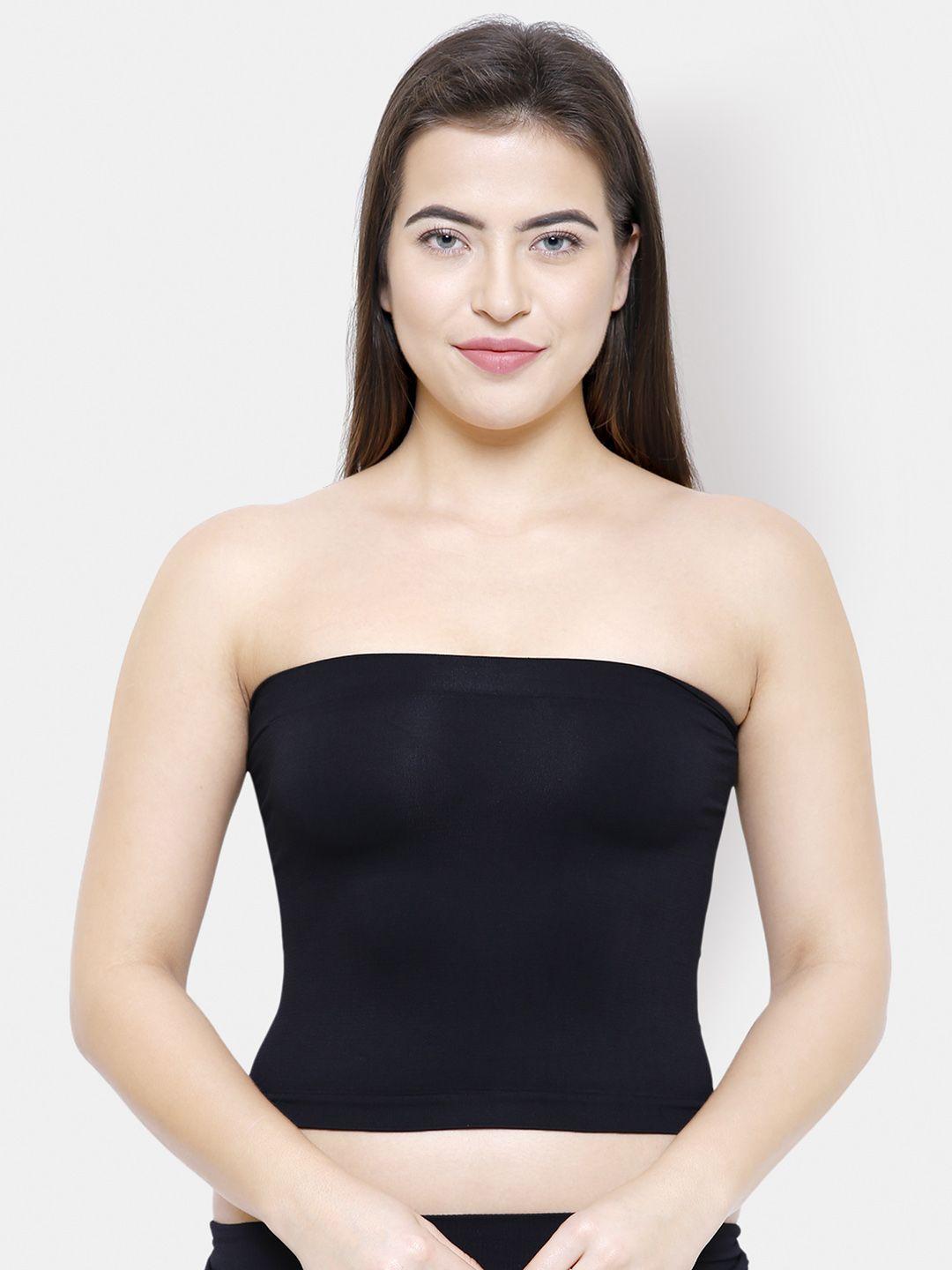 fashionrack women black solid strapless camisole 011