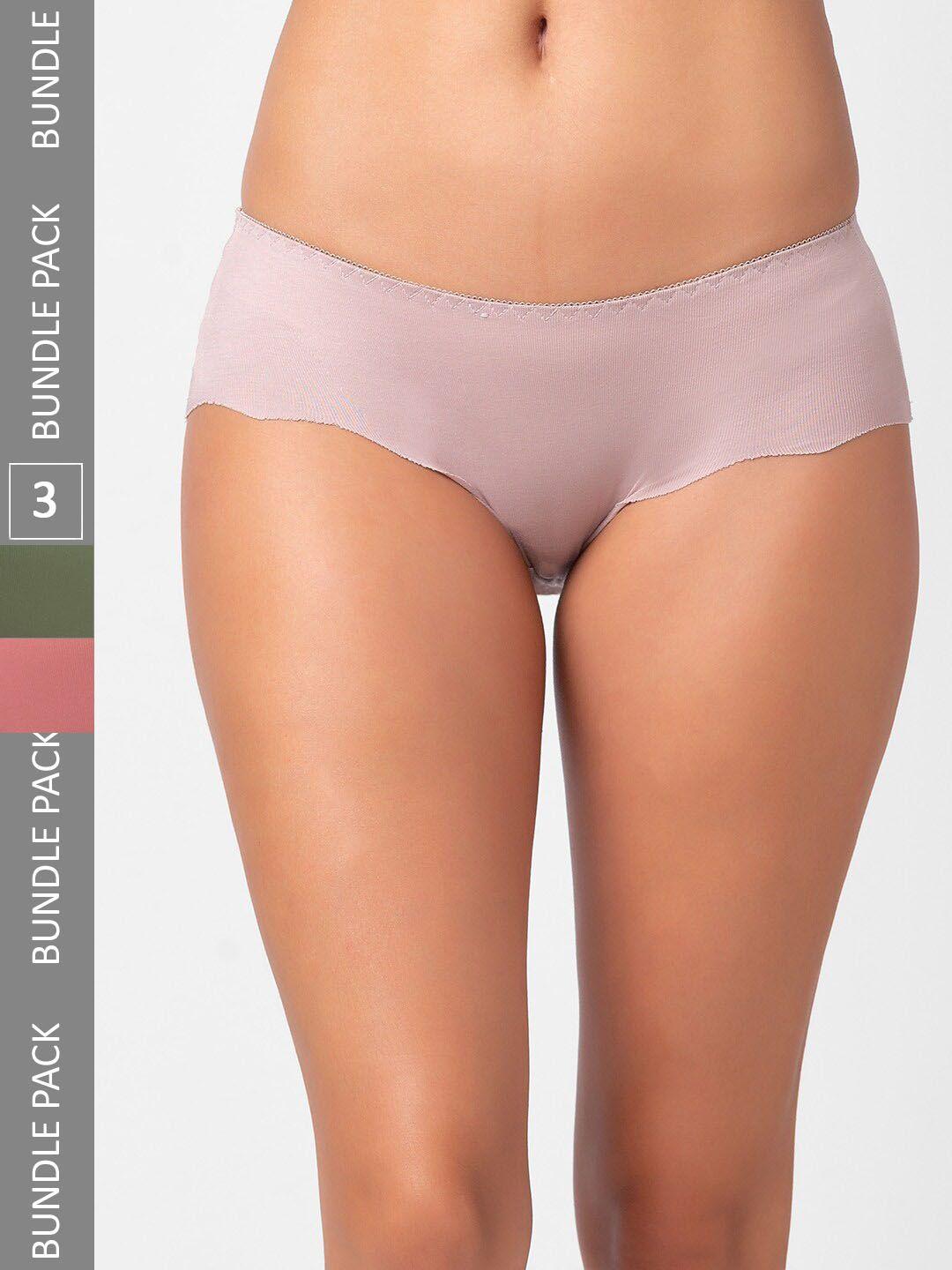 fashionrack women pack of 3 seamless hipster cotton briefs 3801_sgrpi