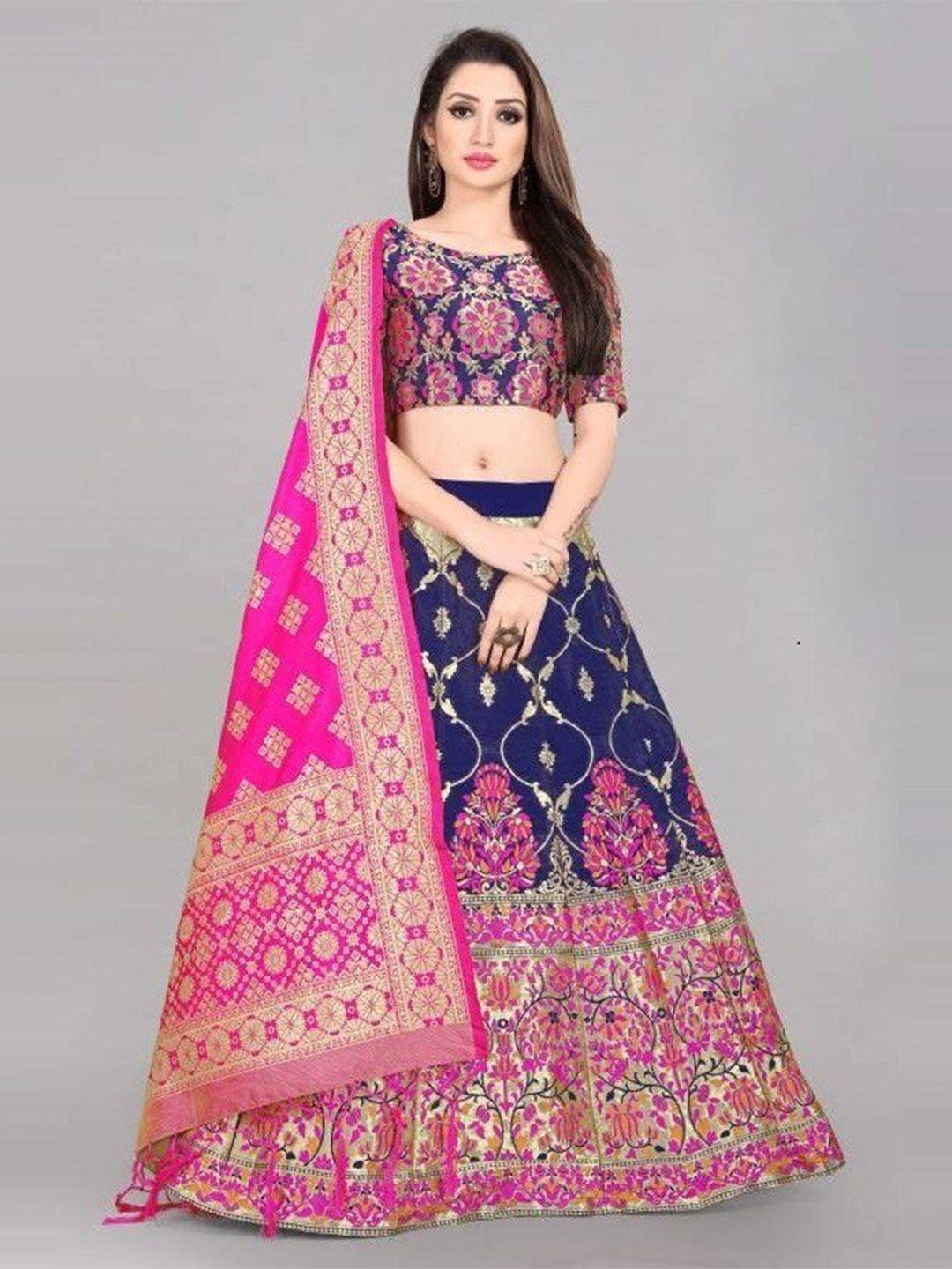 fashionuma semi-stitched lehenga & unstitched blouse with dupatta