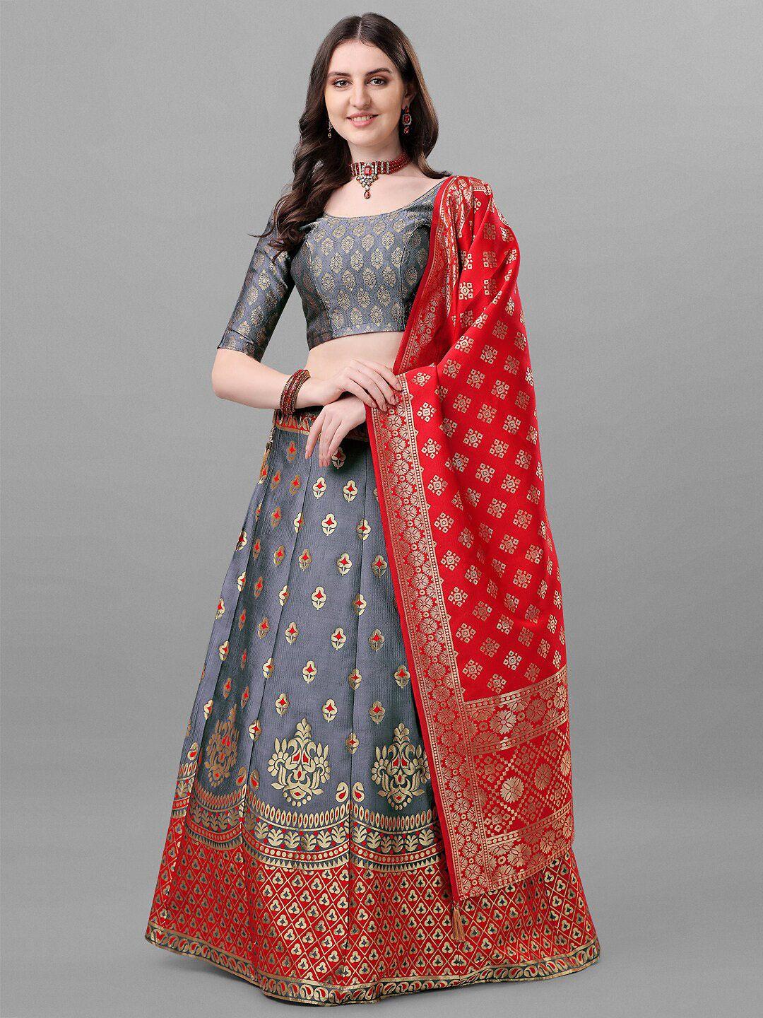 fashionuma semi-stitched lehenga & unstitched blouse with dupatta