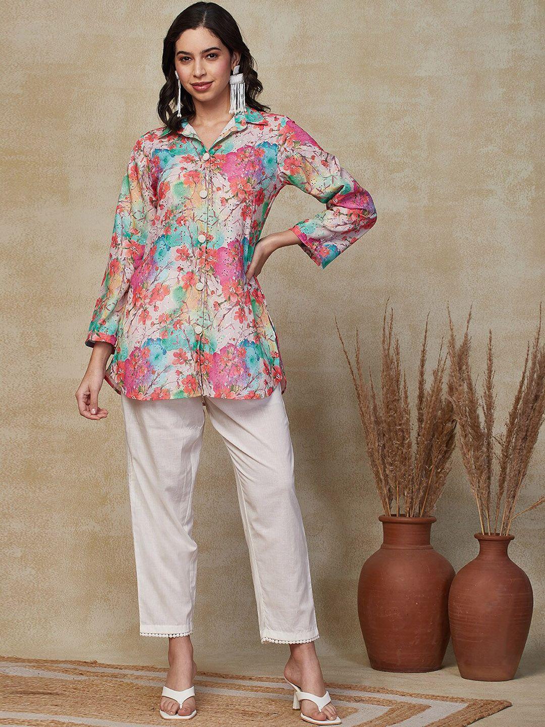 fashor printed tunic & trousers co-ords