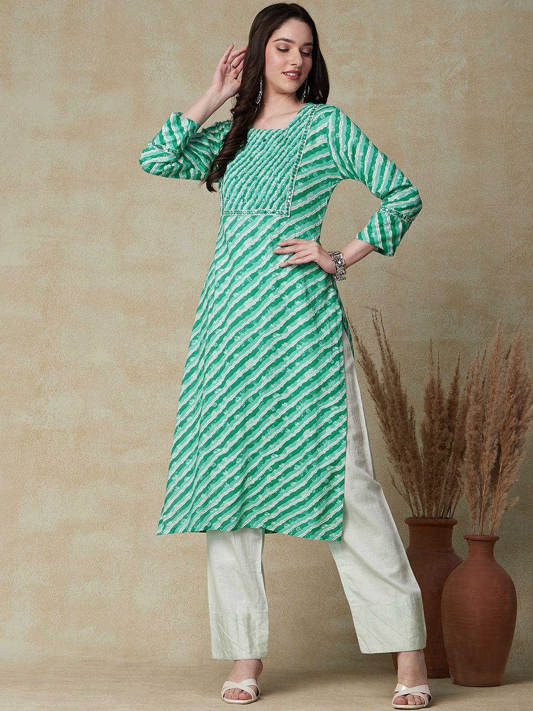 fashor leheriya printed straight kurta